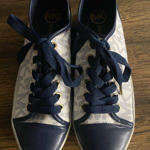 Michael Kors logo sneakers blue/white size 7 1/2